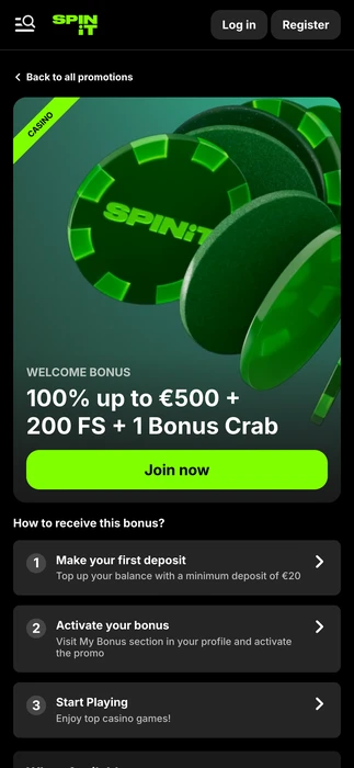 Bonus e promozioni su Spinit Casino